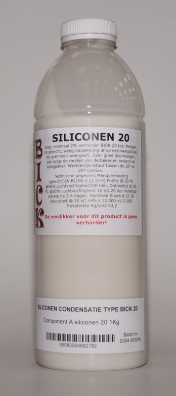 Silicone or silicone rubber BICK 20 per 20 kg without hardener