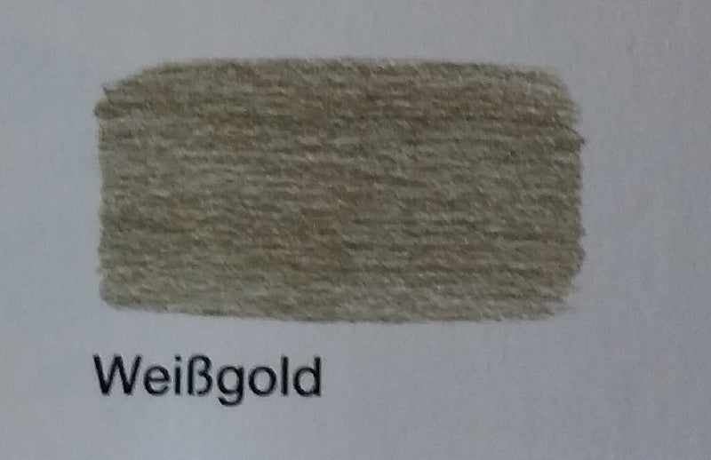 Water-based metal paint in white gold, suitable for outdoor use